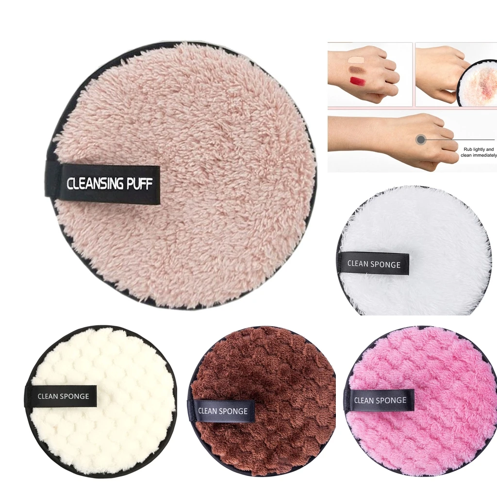 Round Shape Sponge Cosmetic Puff Cleaning Sponge Natural Puff Makeup Sponge Blending Face Foundation Cream Facial Cleanser Tool