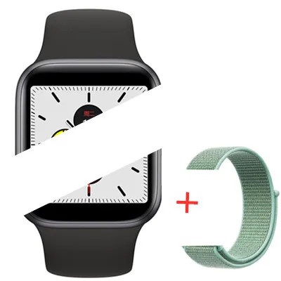 Смарт-часы GOLDENSPIKE IWO 12, Bluetooth, 1:1, серия 5, Inteligente, Brinde Pulseira, Смарт-часы, Android, для обновления IOS, IWO 9, 8, 7 - Цвет: black  add strap