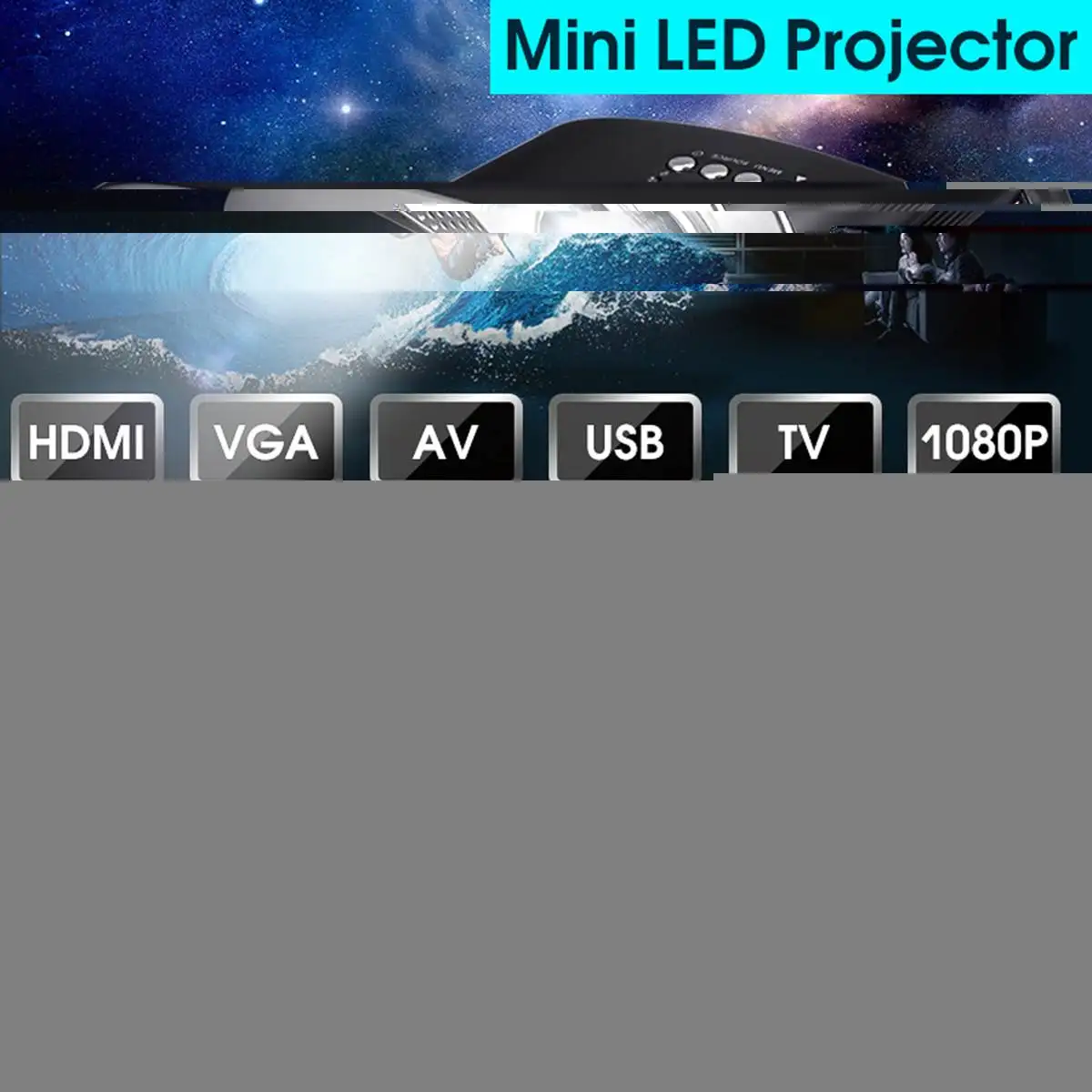 Mini kino domowe Mini przenośny 1080P 3D projektor led hd Multimedia kino domowe USB VGA HDMI TV obsługa 4K Mini kino domowe Mini przenośny 1080P 3D projektor led hd Multimedia kino domowe USB VGA HDMI TV obsługa 4K