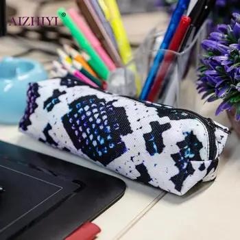 

3D Digital Snake Print Pencil Case Zipper Cosmetic Bag Pen Box Stationery