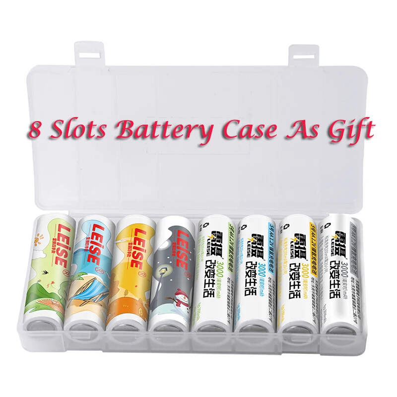 Leise 4 сезона Edition 8 шт AA 3000mah перезаряжаемая батарея 1,2 V Ni-MH чехол с аккумулятором для микрофона RC игрушечная мышь