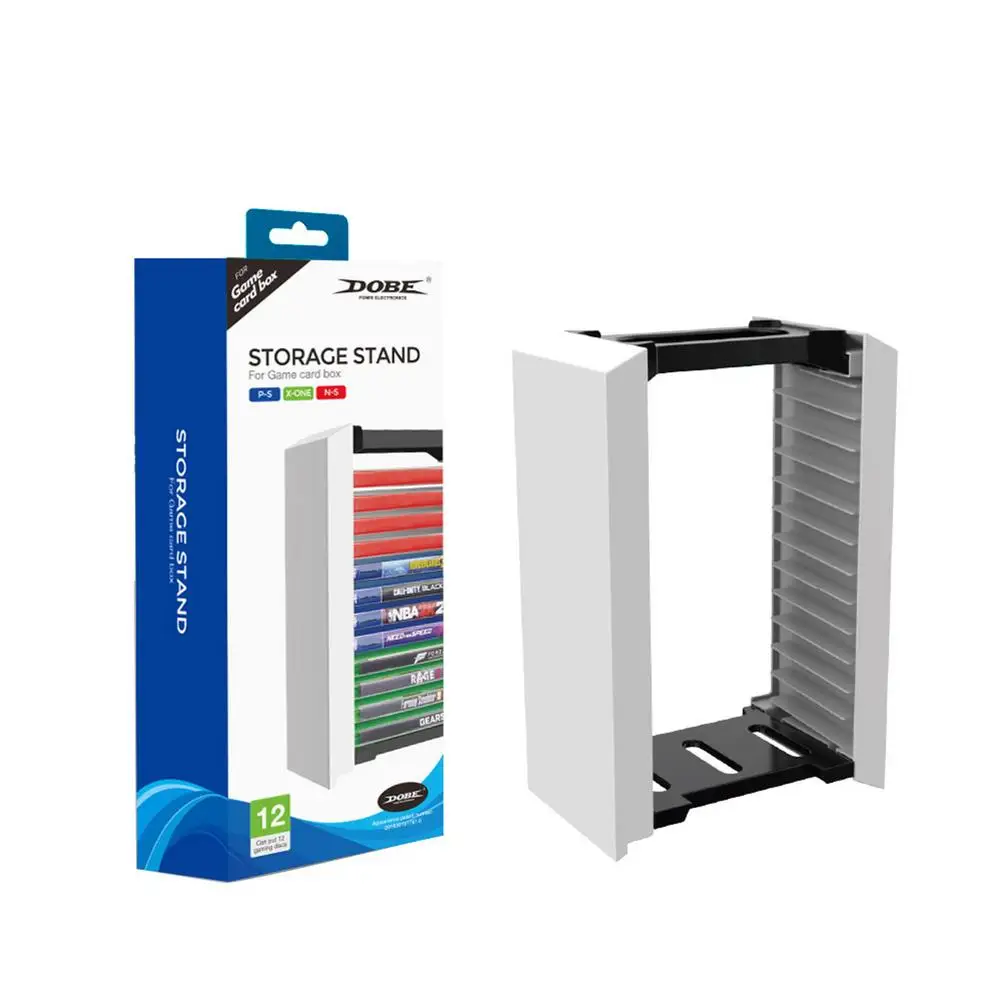 

Game Accessories Case Storage Stand Tower Case CD Holder 12 Games Discs Bracket For PS5/PS4/NS/XBox Game Console
