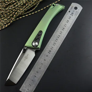 

TWOSUN folding Pocket Knife TS80 M390 blade tactical knife hunting knife outdoor survival tool TC4 Titanium handle Fast Open JAE