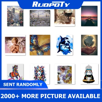 

RUOPOTY Frameless Picture Diy Painting By Numbers Landscapes Flowers Animals Unique Gift Picture By Numbers Calligraphy Painting