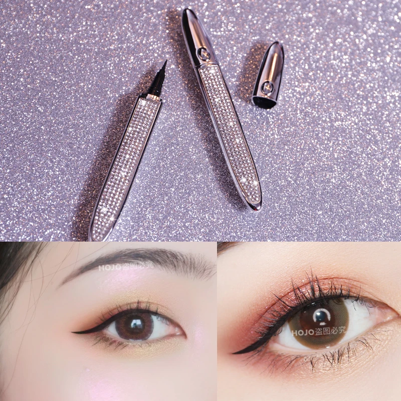 Hojo glitter diamond eyeliner pencil for makeup beginner long lasting waterproof starry liquid black eyeliner pen BN207 Hojo glitter diamond eyeliner pencil for makeup beginner long lasting waterproof starry liquid black eyeliner pen BN207