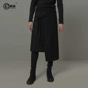 

2020 spring new hairdresser harem pants Japanese men's loose simple feet casual pants singer costumes trousers