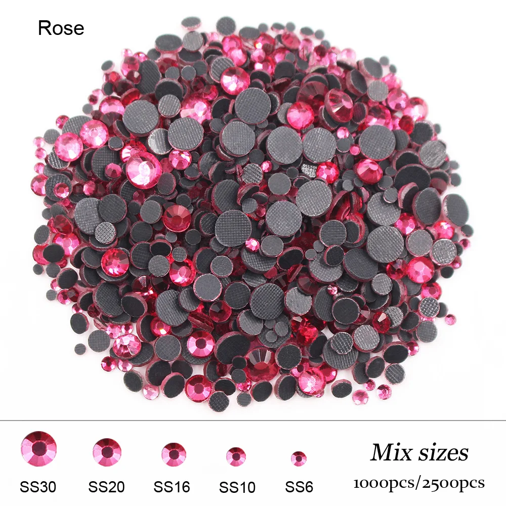 Высокое качество, блестящие стразы, прозрачные SS6-SS30, горячая фиксация, стразы с плоской задней стороной, хрустальные камни, железные Стразы для тканевой одежды