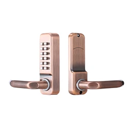 Ospon mecânico botão de pressão keyless alavanca alça fechadura da porta