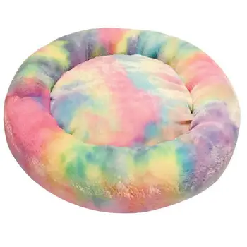 

Tie dyeable removable cat nest cat mat cat bed pet bed pet bed round nest princess wind dog nest autumn and winter seasons