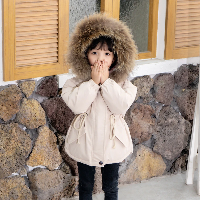 Children's Fur Coat Russian Winter Girls Jackets Hooded Cotton-Padded Toddler Boys Parka Solid Korean Kids Clothes 2-10 Yrs