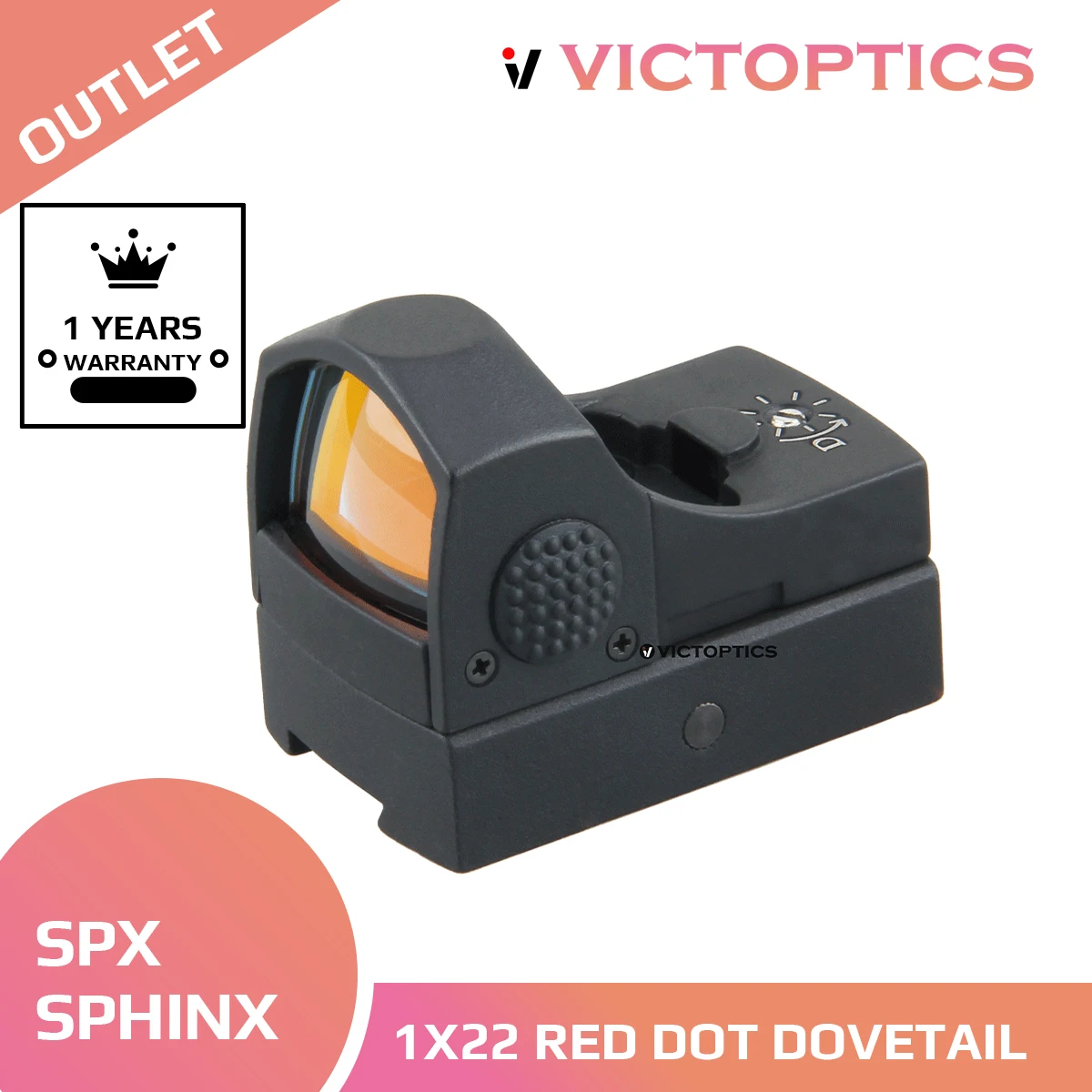 Прицел винтовки Victoptics V3 1x22 с красной точкой Ласточкин хвост прицел
