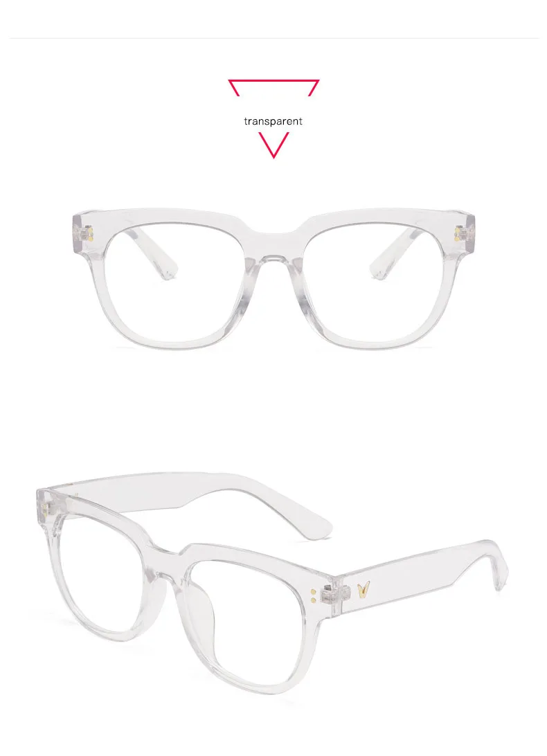 Fashion Cat Eye Glasses Frames Women Rivet Decoration Styles Optical Fashion Computer Glasses Transparent Frame