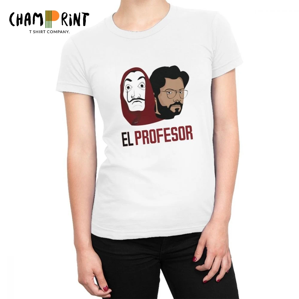 

La Casa De Papel T Shirts for Women Fashion T-shirt Short Sleeve O Neck Tees Top Cotton 2019 Clothing Female Plus Size