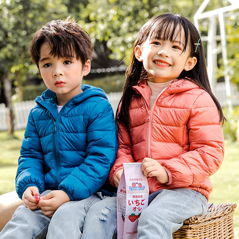 Down Jackets Girls Boys 2-9 Years Winter Coat Outerwear Children Clothes