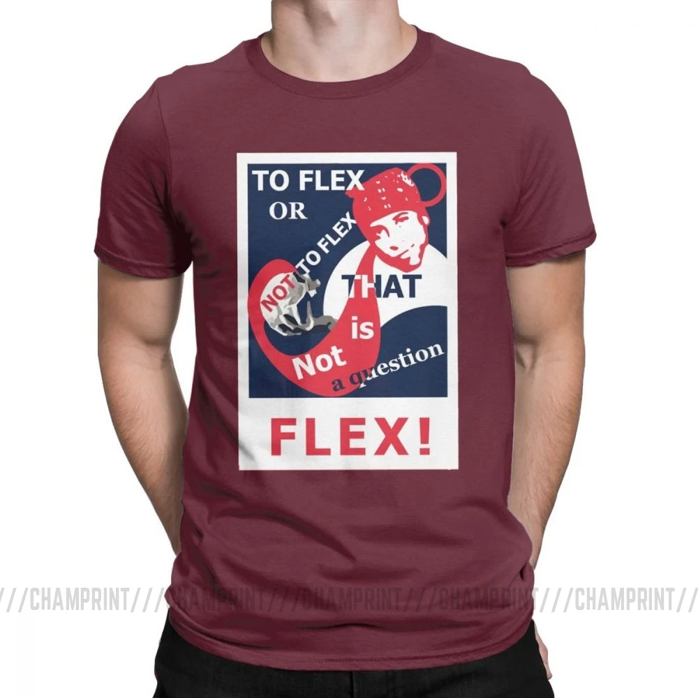 To Flex Or Not To Flex That Is A Question футболка для мужчин Ricardo Milos Эстетическая Vaporwave забавные хлопковые футболки подарок идея Топы - Цвет: Бургундия