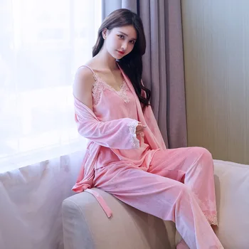 

Autumn Winter Velvet Pajamas Set 2020 New Women 3pcs Sleepwear Suspender Sexy Pyjamas Suit Home Clothes Long Sleeve Nightwear