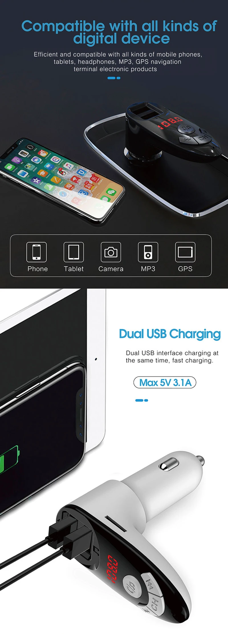 E0353 Bluetooth FM modulator (4)