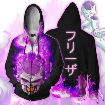 

Anime Dragon Ball Super Frieza Costumes Dragon Ball Super Hoodies Jackets Coats Cosplay 3D printed men women hoodies Sweatshirts