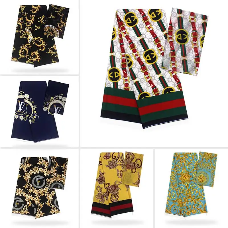 Натуральная шелковая ткань Африканский шелк воск шелк шифон Ткань 2+ 4 ярдов африканская ткань Дубай кружево африканская восковая ткань для Пэчворк BG01