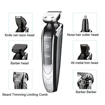 

5 in1 Waterproof Electric Hair Clipper Professional Steel Hair Trimmer Men Wireless Electric Rechargeable Hair Clipper Trimmer