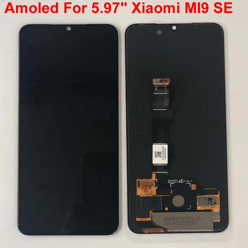 5,97 ''Amoled экран для Xiao mi 9 SE ЖК-дисплей дигитайзер сборка сенсорный экран M1903F Замена для Xiao mi 9 mi 9 SE ЖК