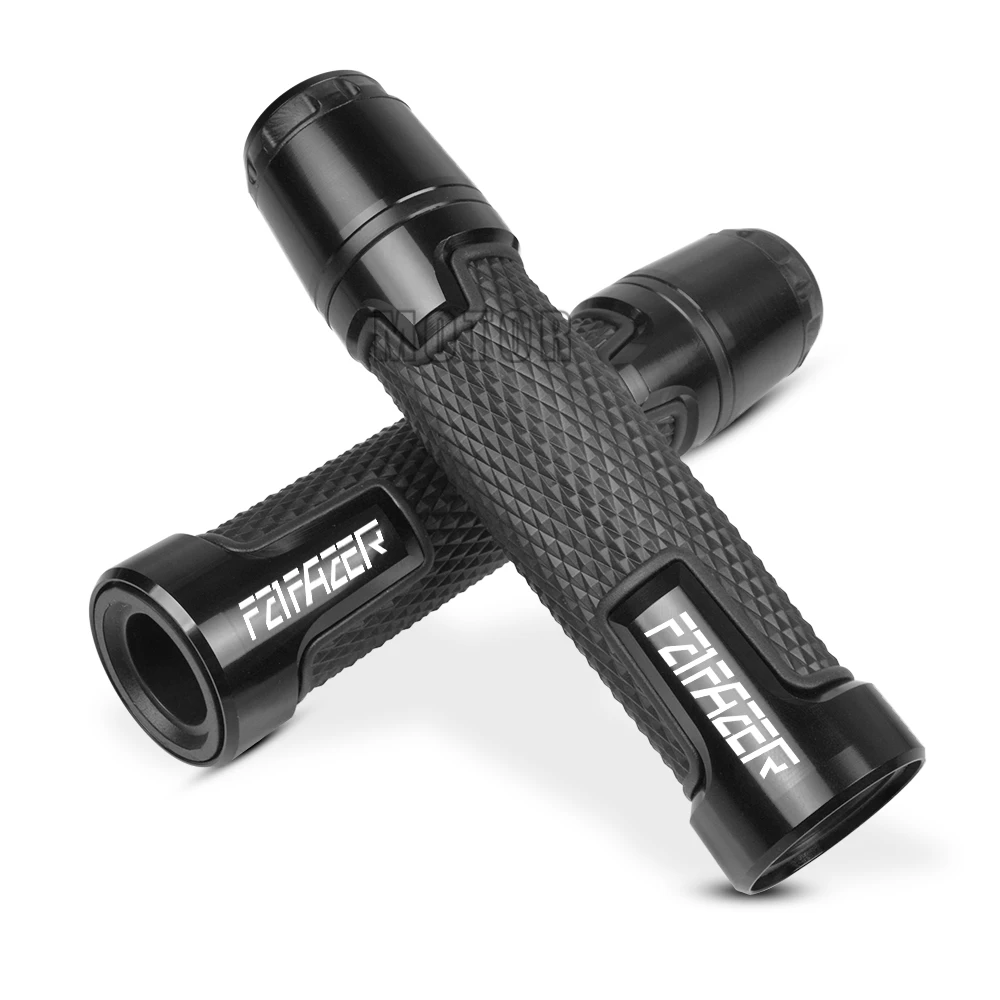 Для Yamaha FZ1 FAZER 2001- FZ 1 мотоцикл 7/" 22 мм алюминиевые противоскользящие ручки для руля с концами ручки крышки рукоятки вилки - Цвет: Black