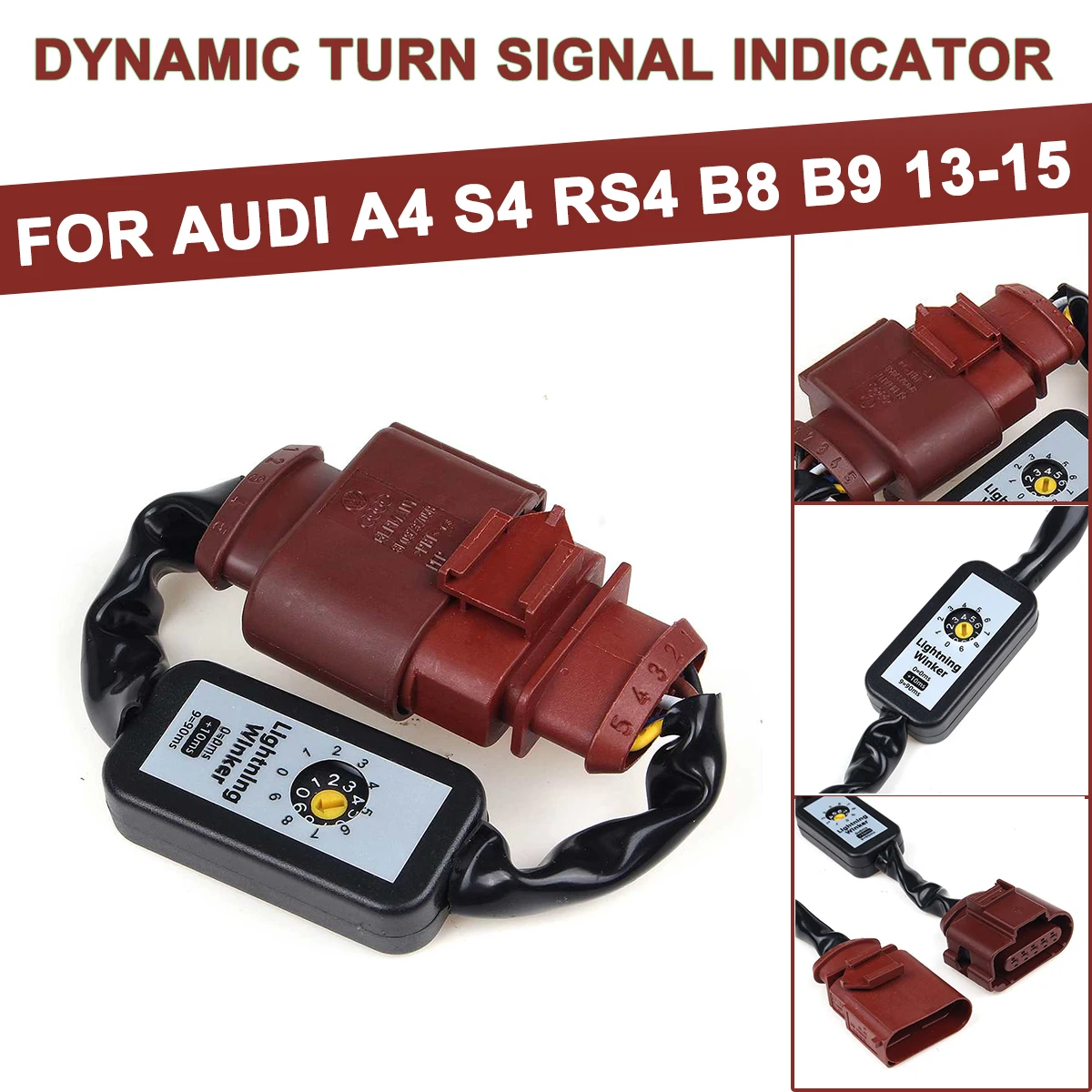 

2Pcs/Set Dynamic Add-on Module Cable Wire Harness For Audi A4 S4 RS4 B8 B9 2013 2014 2015 Turn Signal Indicator LED Taillight