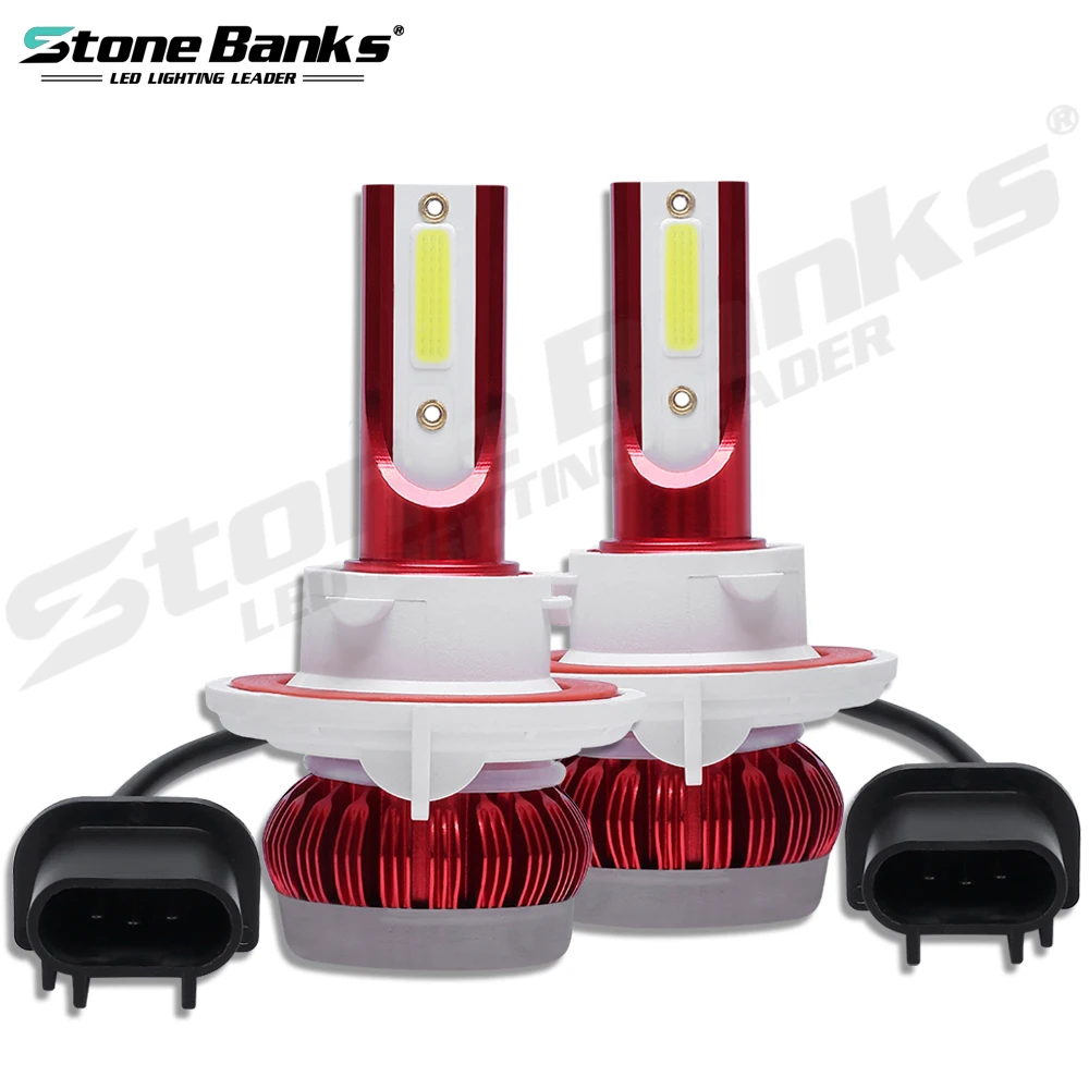 Stone Banks 2 стороны COB 20000 люмен 9008 H13 Hi/короче спереди и длиннее сзади) фары дальнего и ближнего света светодиодный фары лампы 80 Вт супер светодиодный турбо противотуманных фар для Авто 3000K 6000K 812V 24V