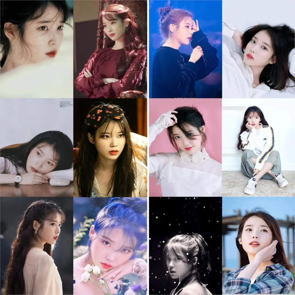 Pegatinas de pared para decoración del hogar, carteles Kpop IU de alta definición