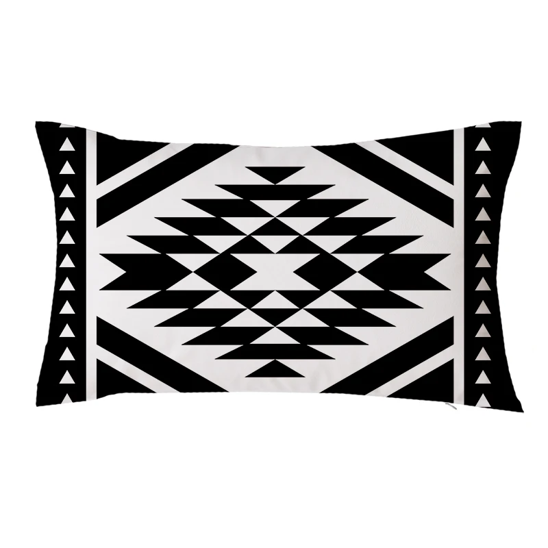 Черно-Белая бархатная декоративная наволочка для подушки, домашний декор, Геометрическая наволочка для дивана 45*45 см, домашняя наволочка 30x50 Pillowsham - Цвет: J