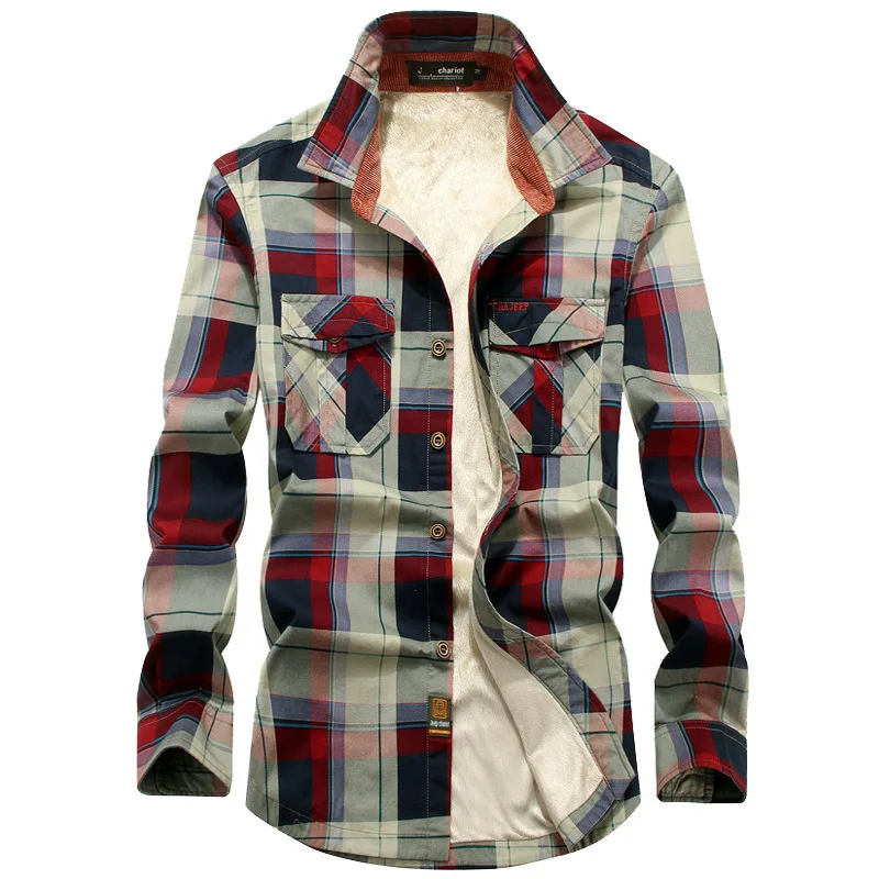BOLUBAO, мужские зимние клетчатые рубашки, новая мужская Повседневная Удобная бархатная рубашка, Мужская модная брендовая рубашка с длинным рукавом, Топ