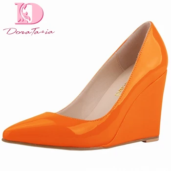 

Dora Tasia 2020 New Design Women Pumps Pointed Toe Wedges Slip-On Shandals Summer Leisure Woman Shoes