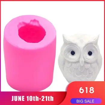 

3D Owl Animal Silicone Soap Mold Resin Clay Candle Candy Chocolate Decorating Tools Cake Baking Fondant Pastry Molds Molds D8N4