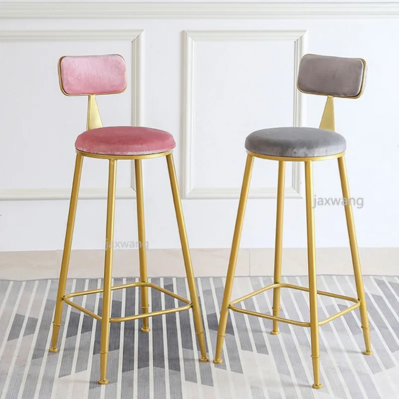 Современный барный стул из кованого железа минималистичный домашний стул с спинкой в скандинавском стиле, креативный обеденный стул, высокий стул для ресторана, барный стул, барные стулья