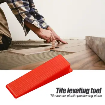 

100pcs Tile Leveling Wedges Locator Level Masonry Tile Spacers Provide Smooth Surface for Flooring Level Tools Reusable