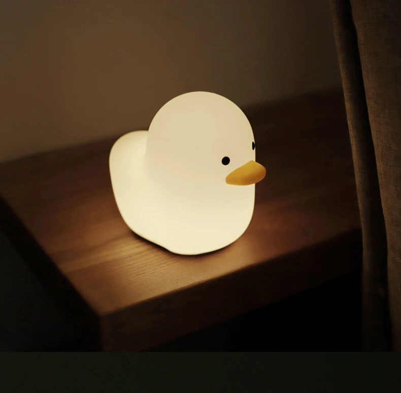 nite light USB Rechargeable Night Light Duck Silicone Night Lights Touch Sensor Bedroom Bedside Lamp For Kids Baby Gift bathroom night light