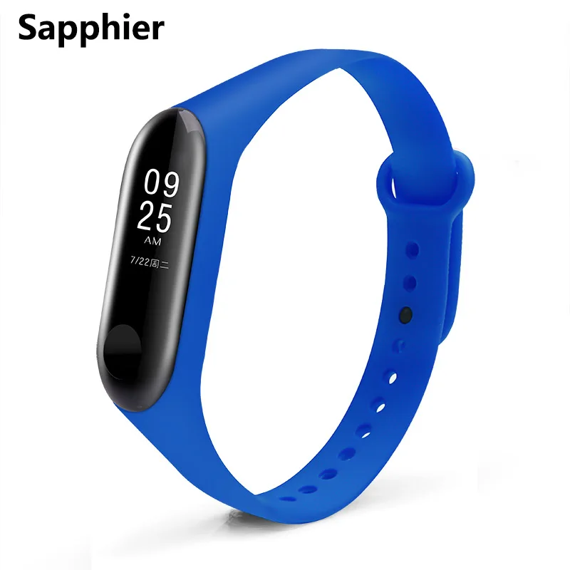 Sappier Смарт Браслет ремешок для Xiaomi mi band 3 4 разнообразные узорные mi band запасная часть для mi llet 3/4 ТПУ Браслет ремешок - Цвет: Sappier