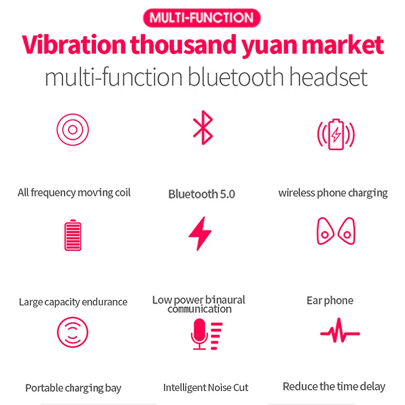 2 в 1 Беспроводное зарядное устройство и bluetooth-наушники TWS наушники 2600 мАч зарядный чехол CVC шумоподавление супер бас гарнитуры