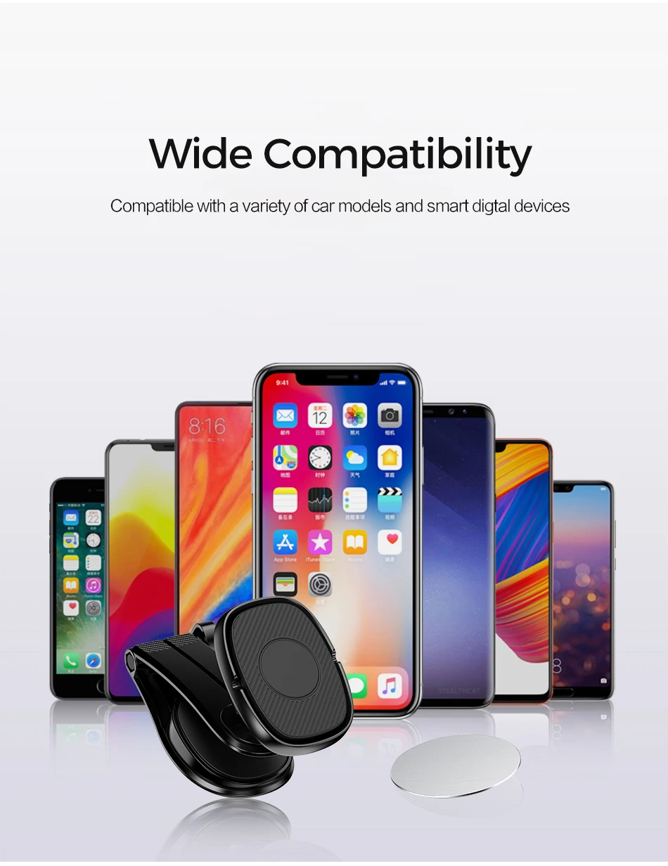 FLOVEME магнитный автомобильный держатель для телефона для iPhone, samsung, Xiaomi, складной магнит, универсальный автомобильный держатель для смартфона, подставка, кронштейн