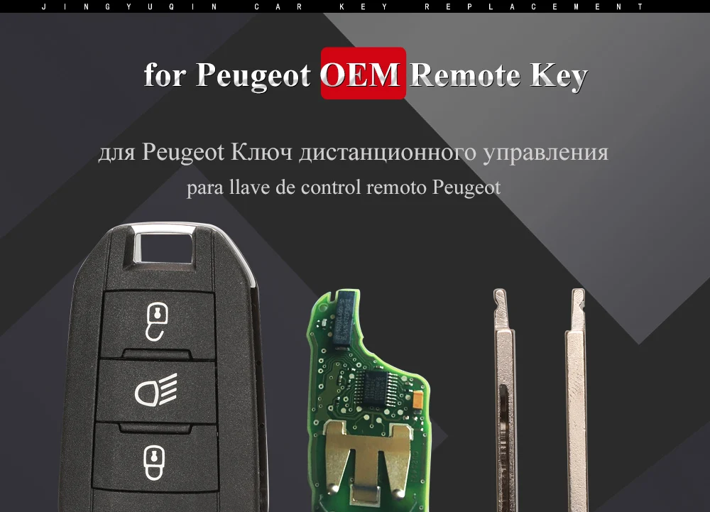 Chiave a distanza dell'automobile di vibrazione dell'oem di Keyforkess 434Mhz ID46-7941 per Citroen C3 C5 Aircross Peugeot 208 308 508 2008 Hella 3BTN controllo leggero - Hc1cf2040ba36443f95a3819eeb3de722U