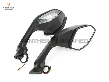 

Black Motorcycle Rear view Mirror LED Turn Lighting Signal case for Yamaha YZF-R1 2015 2016 2017 YZF-R6 2017