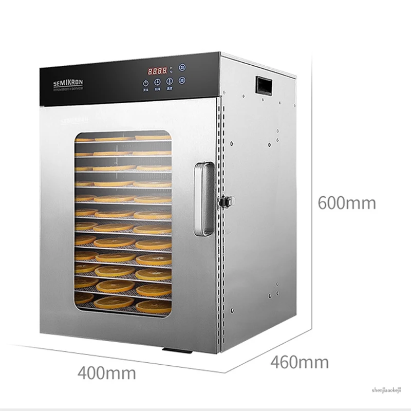 16-layers Commercial Food Dehydrator Vegetable Fruit Dryer Stainless Steel Food Drying Machine For Meat Seafood/Tea/Pet Food Ect