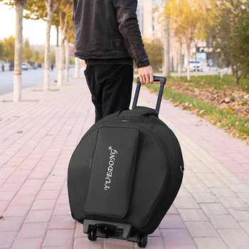 

22 Inch Cymbal Bag Cymbal Car Tugboat Trolley Bag Wheeled Musical Instrument Bag Cymbal Drum Stick Bag Rack Drum Pulley Set