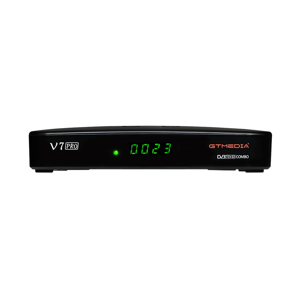 

New GTMEDIA V7 PRO 1080P TV box DVB-S/S2/S2X+T/T2 CA card 1G bit RAM support VCM/ACM/multi-stream/T2MI Albertis/Tivusat/BBC