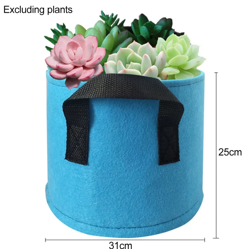 Нетканый мешок для выращивания растений с двойной ручкой, утолщенный контейнер для суккулентов, цветные Садовые принадлежности - Цвет: A3