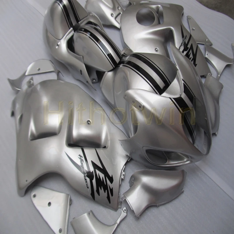 Пользовательский капот мотоцикла для GSX-R1300 1997-2007 ABS пластик обтекатель инъекции формы серебро - Цвет: A