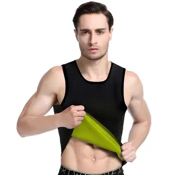 

Neoprene Slimming Belly Men Slimming Fitness Vest Body Shaper Abdomen Fat Burning Shapewear Waist Tops Sweat Shapwear Shirts