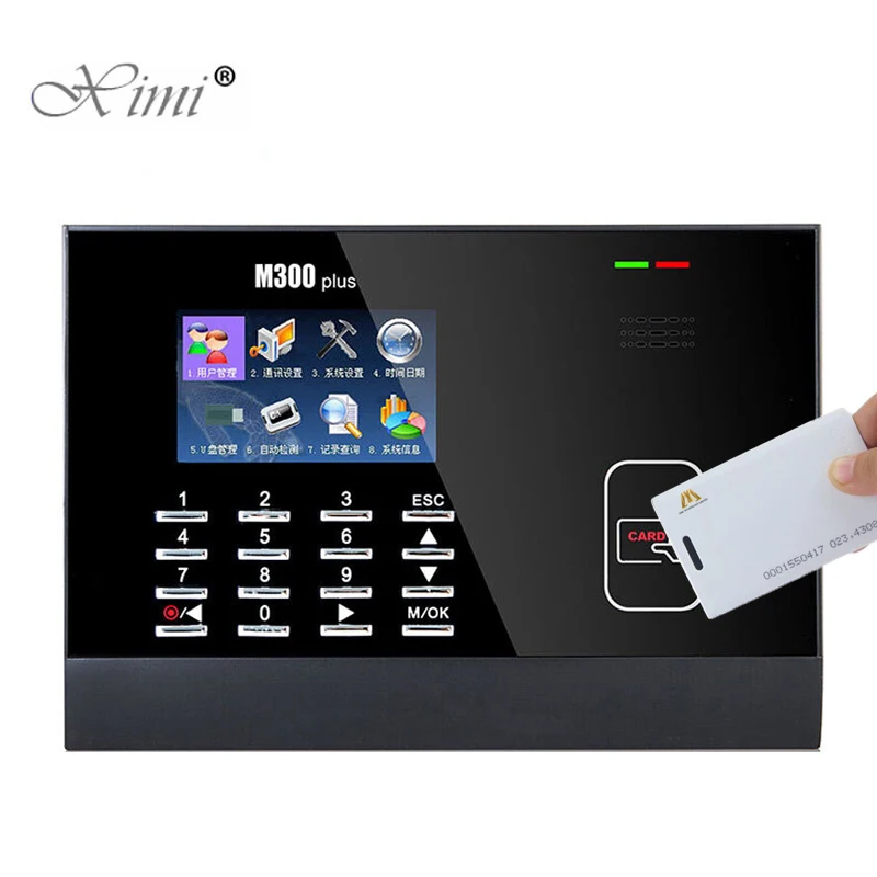 M300Plus Biometric Time Attendance Machine EM Card Time Recorder Employee Attendance RFID Card Time Clock
