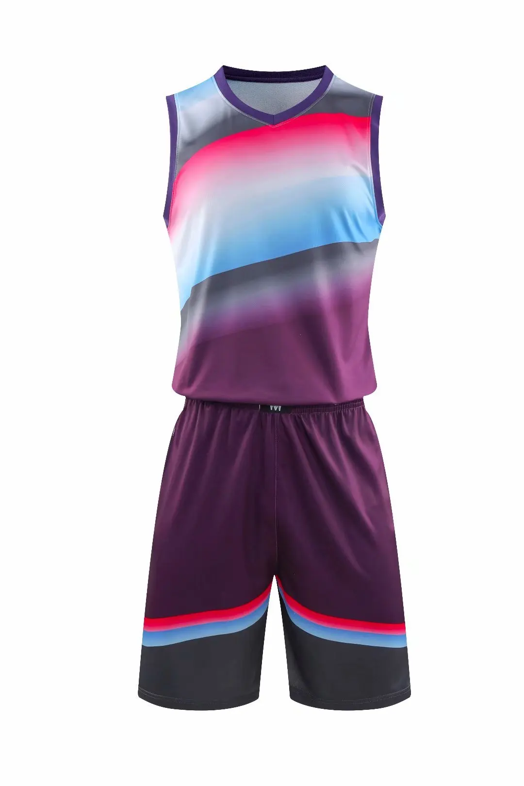 Многоцветная баскетбольная майка для колледжа, спортивный костюм, индивидуальная Молодежная баскетбольная форма для клуба,, командная рубашка без рукавов, новинка - Цвет: Фиолетовый