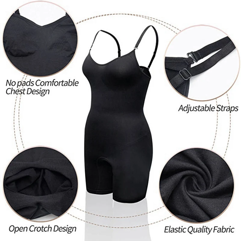 Боди танцевальная одежда Full Body Shaper бесшовный корсет Топы зауженного кроя с Для женщин живота Корректирующее бельё животик Управление для похудения оболочка